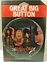 Vintage  6&quot;  Motley Crue original  Pin Button / Kick Stand  New Old Stoc... - £13.58 GBP