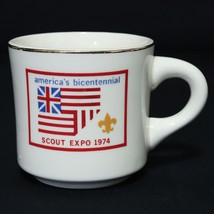 Boy Scouts VTG BSA Ceramic Mug America&#39;s Bicentennial Scout Expo 1974 Cup RARE - £35.65 GBP