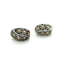 John Hardy Estate Jaisalmer Belly Earrings With Omega Back 18k Gold Silver JH42 - £385.85 GBP