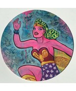 Frank Forte Lowbrow Pop Art Surrealism Original Art Wonder Woman In Pink #1 - £372.59 GBP