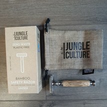 Jungle Culture Bamboo Safety Razor Plastic Free Unisex  (light thick wood), NIB - £19.71 GBP