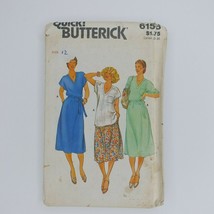 Butterick Quick 6156 Sewing Pattern Misses Top Skirt Size 12 - $9.89