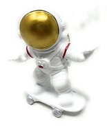 Astronaut on Skateboard Figurine Statue Sculpture for Home Decor, Spacem... - £19.46 GBP
