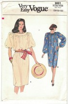 Vintage Very Easy Vogue 9001 Peasant Dress Pattern Misses Size 14 16 18 Uncut - £15.24 GBP