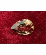 Ayurvedic Kundalini Yogi 7.16 ct Faceted Pear Champagne Topaz Gem -Voodo... - $240.48 CAD