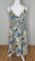 downeast NWT women’s Zoe Paisley printed dress Size L Blue Green P7 - £10.80 GBP