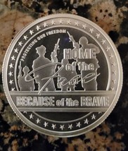 Home Of The Free Because...  1 oz .999 Silver BU Round with Protective C... - £30.36 GBP