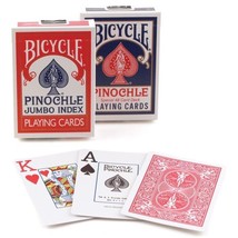Bicycle Pinochle Playing Cards Jumbo Index Red or Blue - $9.49