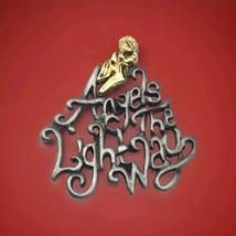 Angels Light The Way Pin Vintage Pewter Tone - £8.08 GBP