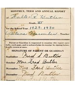 1930 Dexter Maine High School Report Card Walter Butler Education Epheme... - $27.43 CAD