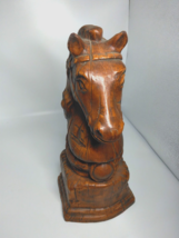 Vintage Horse Head Ceramic Large Chess Piece &quot;Knight&quot; Figurine Statue 12&quot; Bust - £21.26 GBP