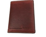 Fossil Allen Trifold RFID Mens Brown Leather Wallet NEW SML1550231 - $34.95