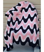 3 Color Exaggerated Ripple Afghan / Throw Crochet Pattern PDF File #100B - $5.00
