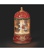 musical lighted water carousel with rotating figures - $148.45