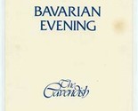 Bavarian Evening Menu The Cavendish Hotel London England 1981 - $21.78