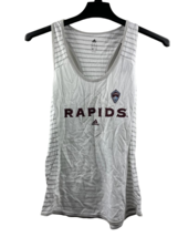 Colorado Rapids adidas Women&#39;s Sketchy Stripe Racer Tank Top - White LARGE  - $18.80