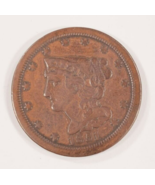 1851 Half Cent in Fine+ Condition, Brown Color, Strong Fine if not VF! - £89.31 GBP