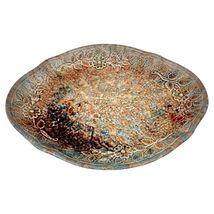 Vintage 20th Century Floral Hand Painted Decorated Serving Platter - 2Y241 - $184.13