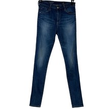 AG Adriano Goldschmied Jeans Farrah Skinny High Rise Blue Denim 27R Logo Stretch - $31.34