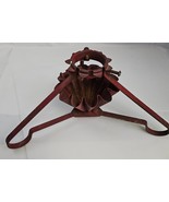 Vintage Christmas Tree Stand Metal Red Fancy Base S-B Mfg Co Milwaukee  - €30,61 EUR