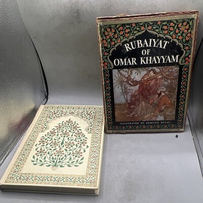 Rubaiyat of Omar Khayyam: Illustrated Edmund Dulac 1937 Hardcover &amp; Slip... - $29.69