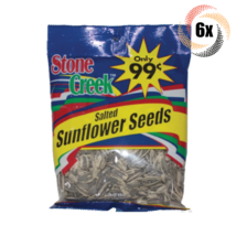 6x Bags Stone Creek High Quality Salted Sunflower Seeds | 4.75oz | Fast Shipping - £12.65 GBP