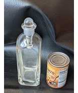 Vintage Apothicaire Transparent Carré Pot Sol Cou 2 OZ Bouchon 10 1/2 CM... - $1,146.79 MXN
