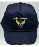 Vintage Air Force Association Snapback Rope Hat Blue Military Pilot - $19.30