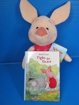 Kohl&#39;s Cares Piglet 12&quot; Book &quot;Piglet the Brave&quot; Disney Winnie The Pooh - £11.07 GBP