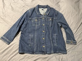 Liz &amp; Me Women’s Plus Size 1X (18/20W) Denim Jacket Button Front Pockets... - €23,57 EUR