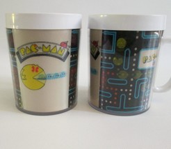 Thermo Serve 2 Pac-Man Mugs Holographic Lenticular White Cups Vintage 80s - £27.74 GBP