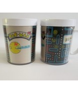 Thermo Serve 2 Pac-Man Mugs Holographic Lenticular White Cups Vintage 80s - £27.20 GBP