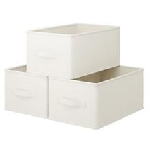 3 Pack Large Fabric Storage Bins For Shelves | 14.5X10X9In Closet Storag... - £39.10 GBP
