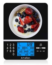 Ataller Diet Kitchen Scale, Max 5Kg/11Ib, Tempered Glass, Digital Food N... - $43.94