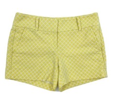 Ann Taylor Shorts Size 4 Yellow White Textured Womens - £18.61 GBP