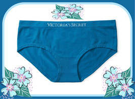 XL  Bright Blue Turquoise Seamless LOGO Victorias Secret Hipster Hiphugger Panty - £8.76 GBP