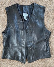 Jacqueline Ferrar Women&#39;s Zippered Leather Vest - Size 8 - £26.50 GBP
