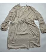 H&M MAMA Beige Tan Faux Wrap Maternity Nursing Dress XXL - $17.75
