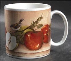 Mug Apple Orchard by SAKURA David Carter Brown Set of 2 Coffee Tea Mugs 3 5/8&quot; - £13.44 GBP