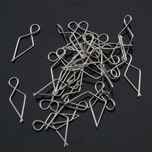 200PCS 6x13mm Fish Tail Hook Silver Connectors Pins For Beads Strand Lamp Parts - £7.67 GBP