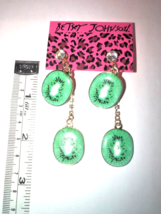 Betsey Johnson Green Kiwi Slice Dangle Earrings - $8.99