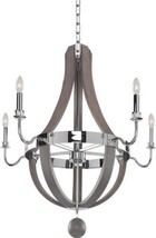 Chandelier KALCO SHARLOW Casual Luxury 5-Light Chrome Gray Ash Dry Rating - £4,186.10 GBP