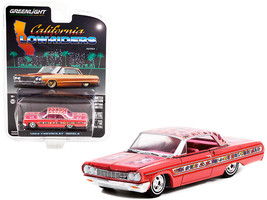 1964 Chevrolet Impala Lowrider Pink Metallic with Rose Graphics and Pink Interio - £15.15 GBP