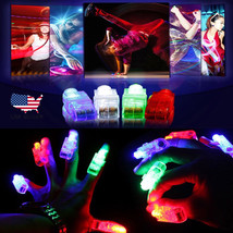 Laser LED Finger Glitter Light Bright Ring Dancing Glowing Rave Birthday Party - £3.47 GBP+