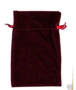 Burgundy Velvet Tarot Bag Pouch 6" x 9"  New - £13.58 GBP