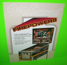 Firepower II Pinball FLYER Original 1983 Game Artwork Vintage Retro Prom... - £22.41 GBP