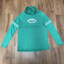 Nike Dri-Fit Women Green Pullover Long Sleeve Mock Neck NFL Team NY Jets... - $31.68