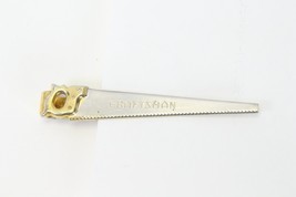 Craftsman Tool Wood Hand Saw 2-3/4&quot; Tie Clip Bar Clasp Dad Handyman Gift... - $13.71