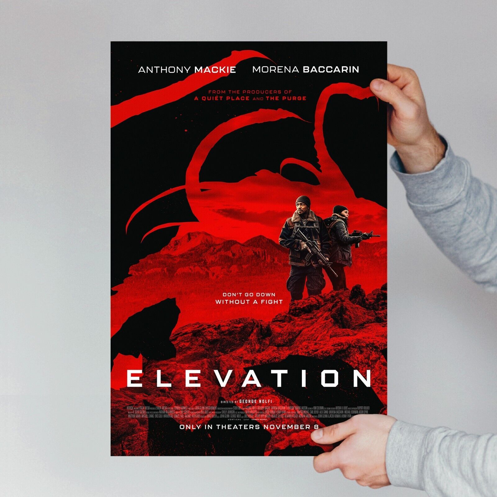 ELEVATION movie poster Promo Version 2024 Thriller Film Wall Art Room Decor