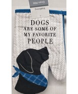 Cotton Kitchen Oven Mitt(7&quot;x11&quot;)BLACK DOG,DOGS ARE SOME OF MY FAVORITE P... - £6.32 GBP
